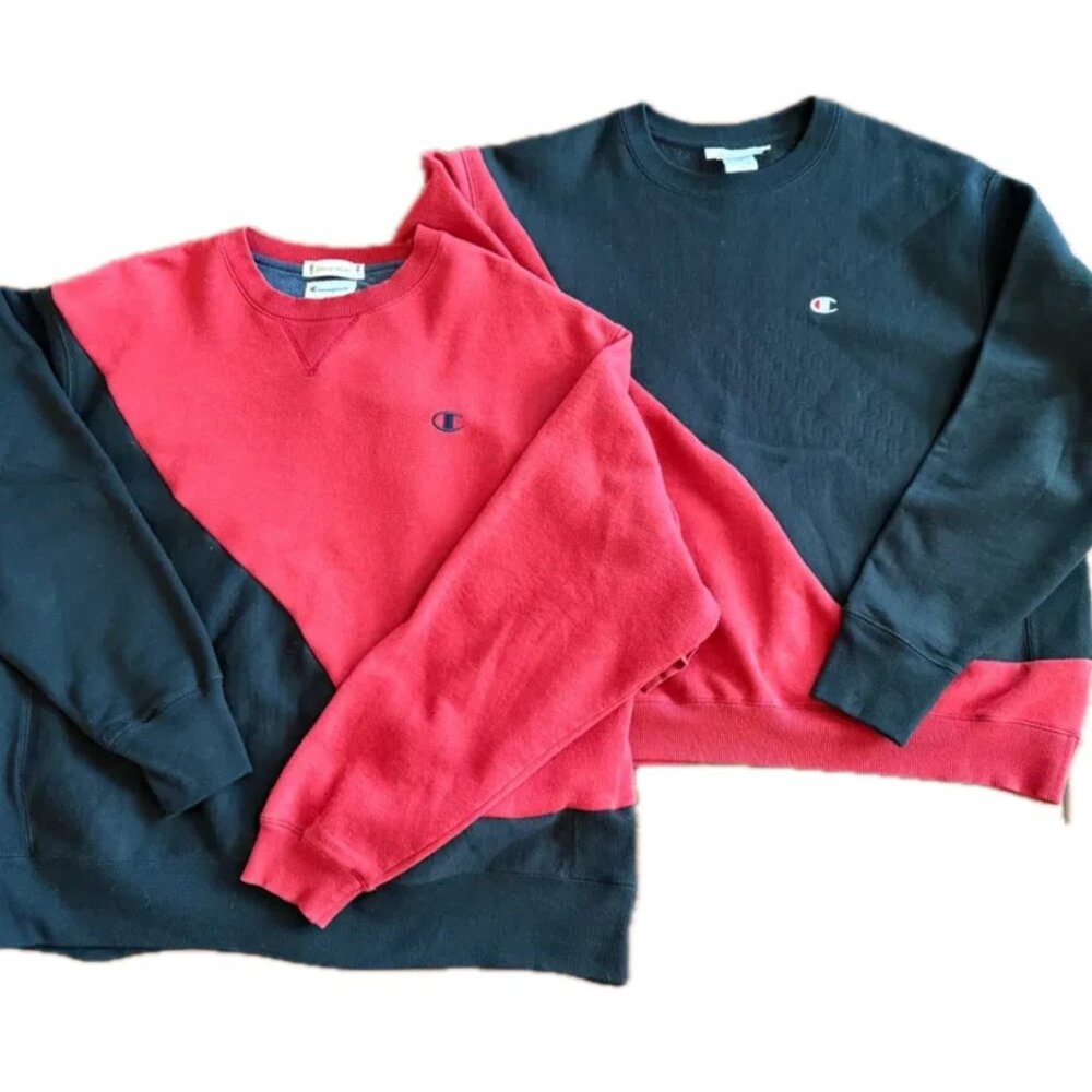 Two Tone Upcycled Champion Sweatshirt - Set of two Sweatshirts